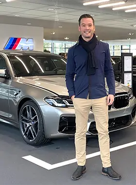 Christian Panzeri im Showroom der Abt Automobile